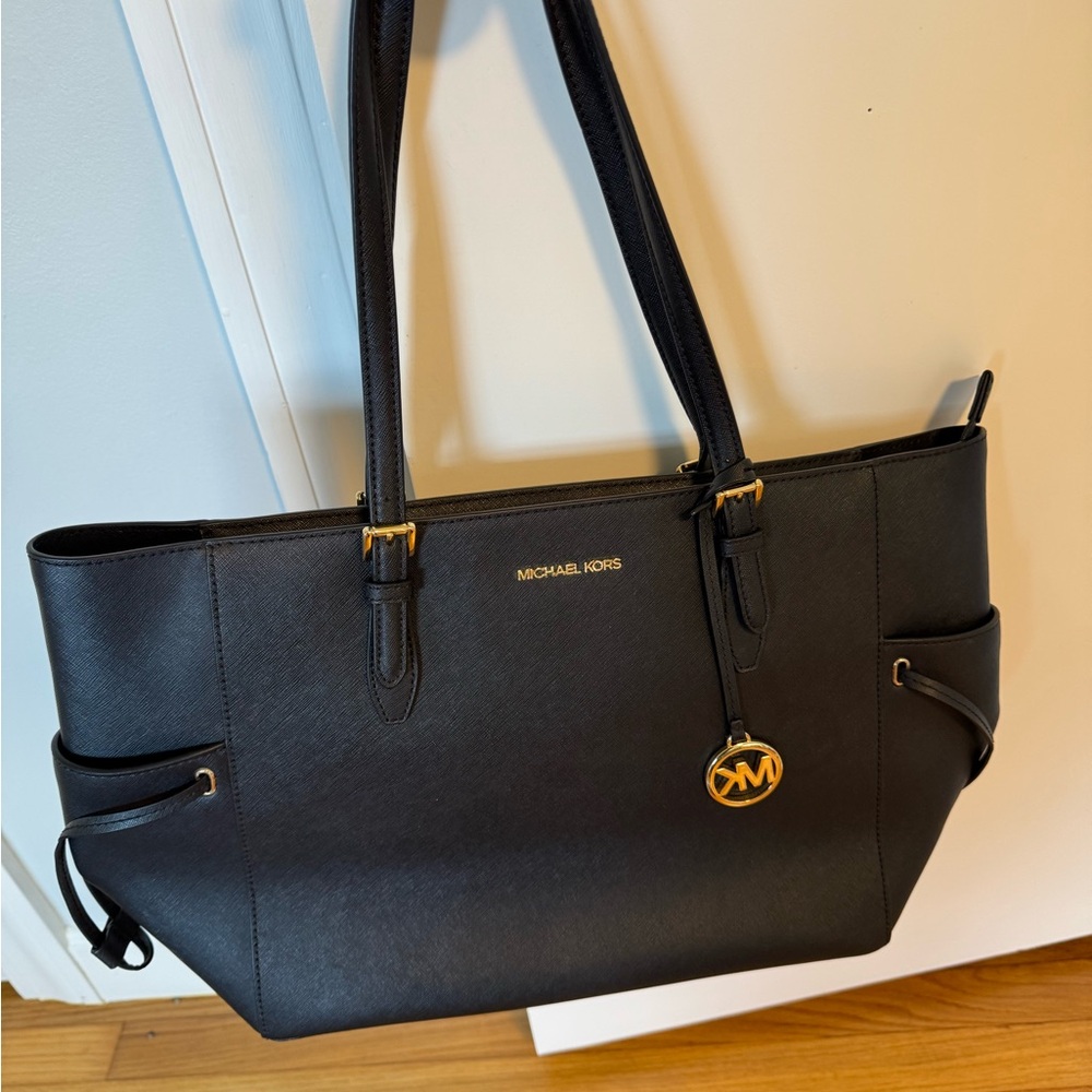 MICHAEL Michael Kors Black Tote with Gold Accents - Picture 2 of 4